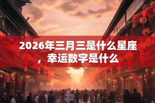 2026年三月三是什么星座，幸运数字是什么
