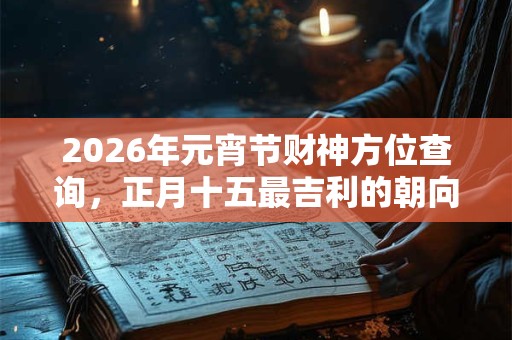 2026年元宵节财神方位查询,正月十五最吉利的朝向 2026年元宵节财神方位查询,正月十五最吉利的朝向