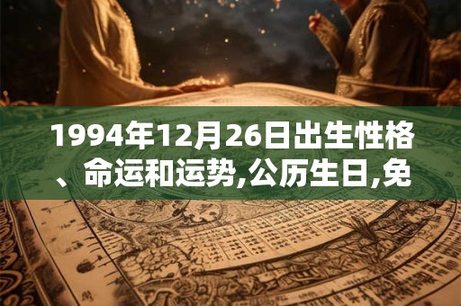 1994年12月26日出生性格、命运和运势,公历生日,免费算命
