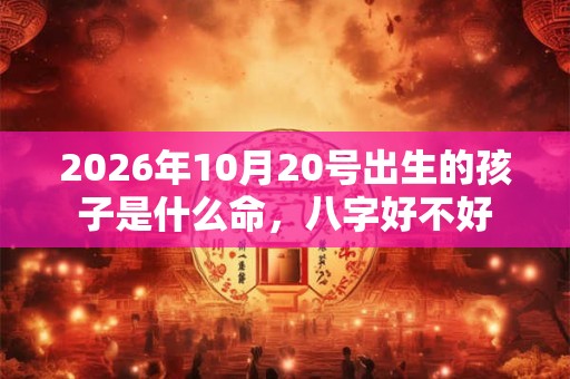 2026年10月20号出生的孩子是什么命,八字好不好 2026年10月20号出生的孩子是什么命,八字好不好