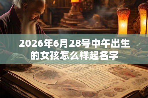 2026年6月28号中午出生的女孩怎么样起名字 2026年6月28号中午出生的女孩怎么样起名字