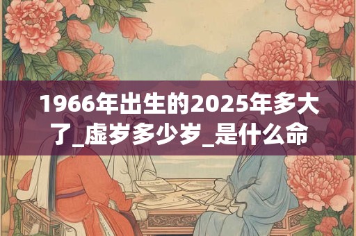 1966年出生的2025年多大了_虚岁多少岁_是什么命 1966年出生的2025年多大了_虚岁多少岁_是什么命