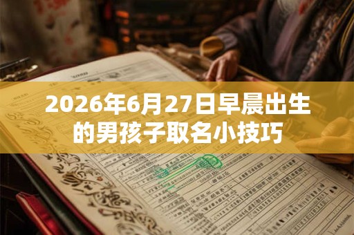 2026年6月27日早晨出生的男孩子取名小技巧