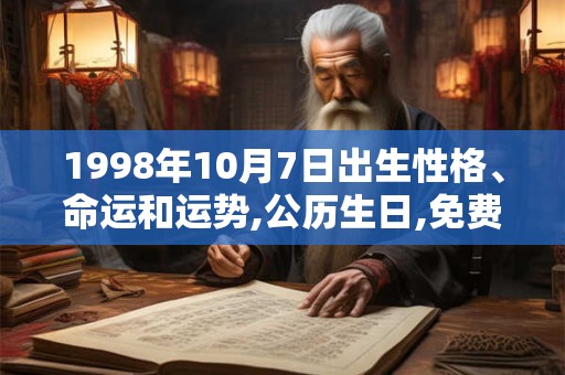 1998年10月7日出生性格、命运和运势,公历生日,免费算命 1998年10月7日出生性格、命运和运势,公历生日,免费算命
