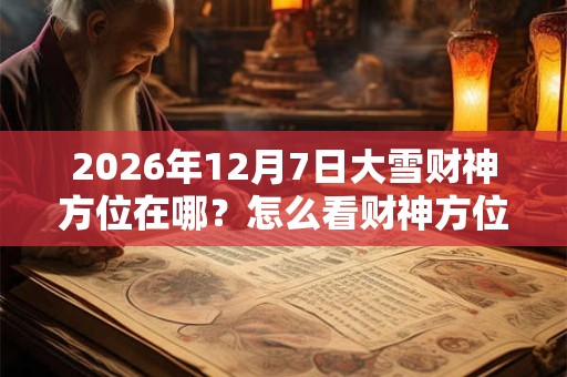 2026年12月7日大雪财神方位在哪?怎么看财神方位? 2026年12月7日大雪财神方位在哪?怎么看财神方位?