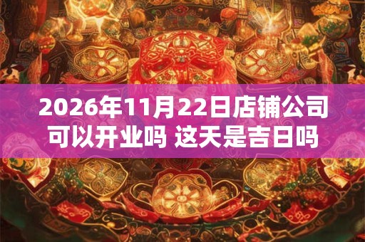 2026年11月22日店铺公司可以开业吗 这天是吉日吗 2026年11月22日店铺公司可以开业吗 这天是吉日吗