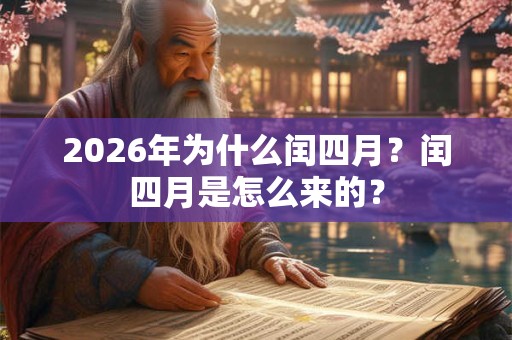 2026年为什么闰四月？闰四月是怎么来的？