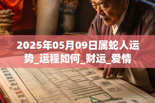 2026年05月09日属蛇人运势_运程如何_财运_爱情 2026年05月09日属蛇人运势_运程如何_财运_爱情