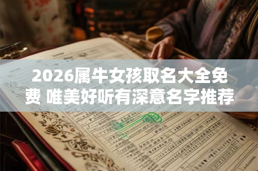 2026属牛女孩取名大全免费 唯美好听有深意名字推荐