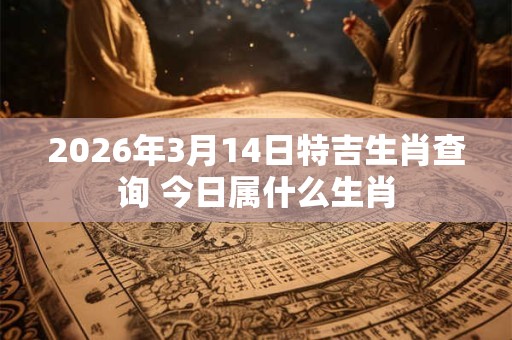 2026年3月14日特吉生肖查询 今日属什么生肖