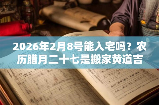2026年2月8号能入宅吗？农历腊月二十七是搬家黄道吉日吗