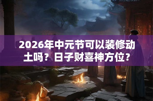 2026年中元节可以装修动土吗？日子财喜神方位？