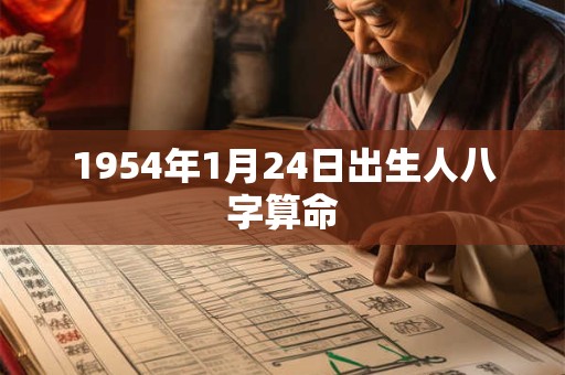 1954年1月24日出生人八字算命