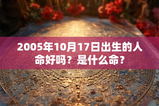 2005年10月17日出生的人命好吗?是什么命? 2005年10月17日出生的人命好吗?是什么命?