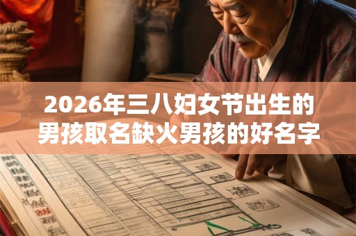 2026年三八妇女节出生的男孩取名缺火男孩的好名字