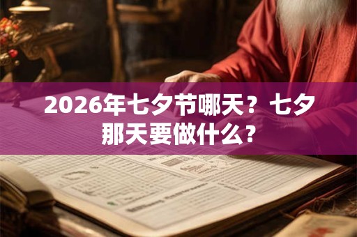 2026年七夕节哪天？七夕那天要做什么？
