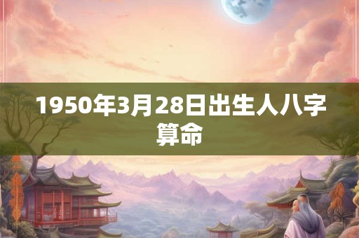 1950年3月28日出生人八字算命