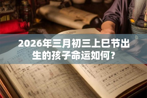 2026年三月初三上巳节出生的孩子命运如何？