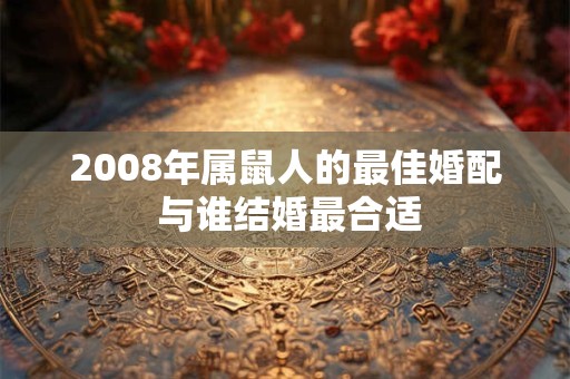 2008年属鼠人的最佳婚配 与谁结婚最合适 2008年属鼠人的最佳婚配 与谁结婚最合适