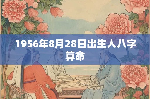 1956年8月28日出生人八字算命