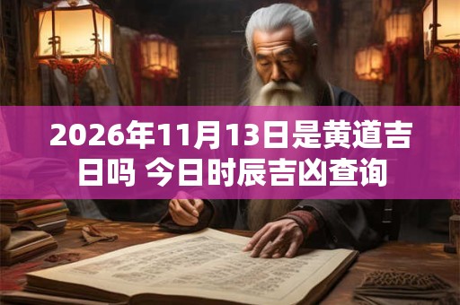 2026年11月13日是黄道吉日吗 今日时辰吉凶查询