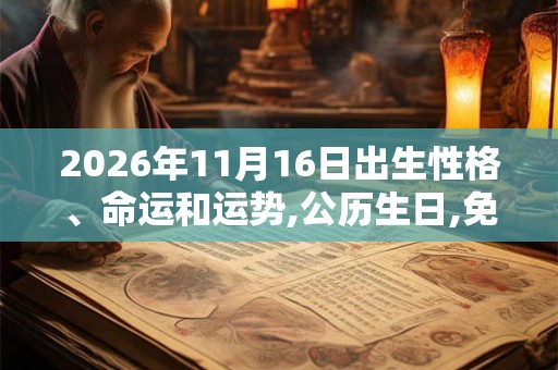 2026年11月16日出生性格、命运和运势,公历生日,免费算命 2026年11月16日出生性格、命运和运势,公历生日,免费算命