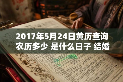 2017年5月24日黄历查询 农历多少 是什么日子 结婚吉时