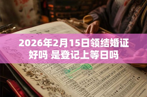 2026年2月15日领结婚证好吗 是登记上等日吗 2026年2月15日领结婚证好吗 是登记上等日吗