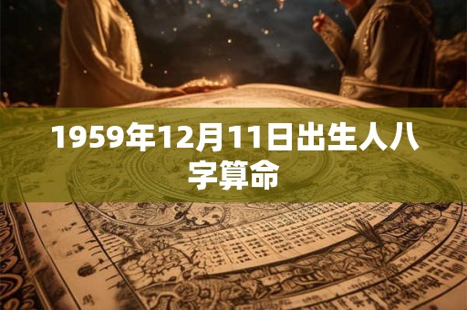 1959年12月11日出生人八字算命 1959年12月11日出生人八字算命