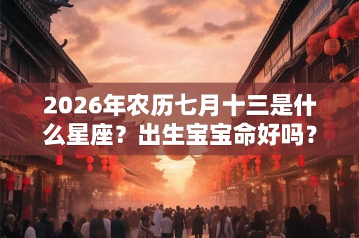 2026年农历七月十三是什么星座？出生宝宝命好吗？