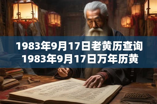 1983年9月17日老黄历查询 1983年9月17日万年历黄道吉日 1983年9月17日老黄历查询 1983年9月17日万年历黄道吉日