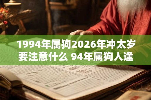 1994年属狗2026年冲太岁要注意什么 94年属狗人逢龙年运气如何
