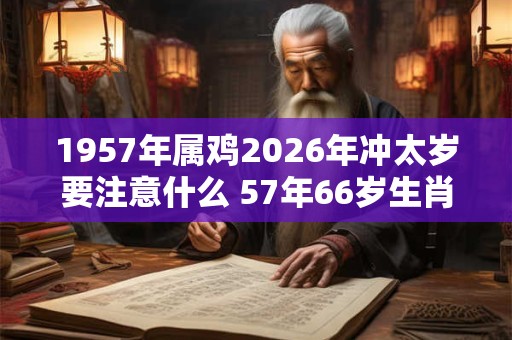 1957年属鸡2026年冲太岁要注意什么 57年66岁生肖鸡逢兔年运势如何