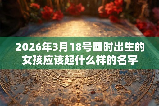2026年3月18号酉时出生的女孩应该起什么样的名字