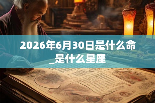 2026年6月30日是什么命_是什么星座 2026年6月30日是什么命_是什么星座