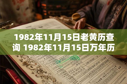 1982年11月15日老黄历查询 1982年11月15日万年历黄道吉日