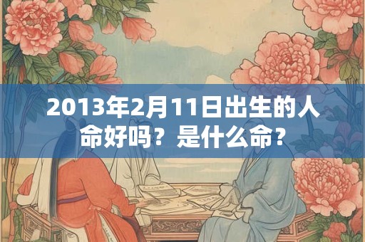 2013年2月11日出生的人命好吗?是什么命? 2013年2月11日出生的人命好吗?是什么命?