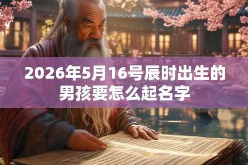 2026年5月16号辰时出生的男孩要怎么起名字 2026年5月16号辰时出生的男孩要怎么起名字