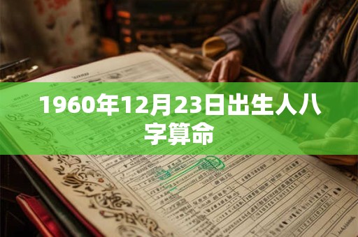 1960年12月23日出生人八字算命 1960年12月23日出生人八字算命