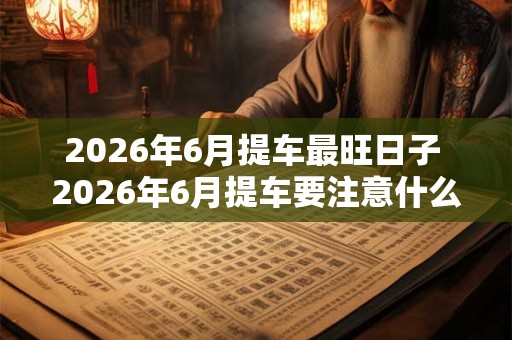 2026年6月提车最旺日子 2026年6月提车要注意什么 2026年6月提车最旺日子 2026年6月提车要注意什么