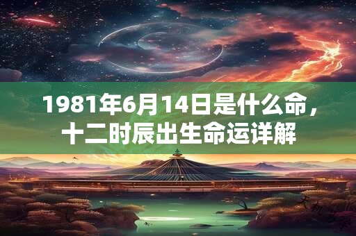 1981年6月14日是什么命,十二时辰出生命运详解 1981年6月14日是什么命,十二时辰出生命运详解