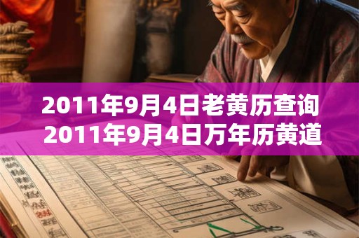 2011年9月4日老黄历查询 2011年9月4日万年历黄道吉日 2011年9月4日老黄历查询 2011年9月4日万年历黄道吉日