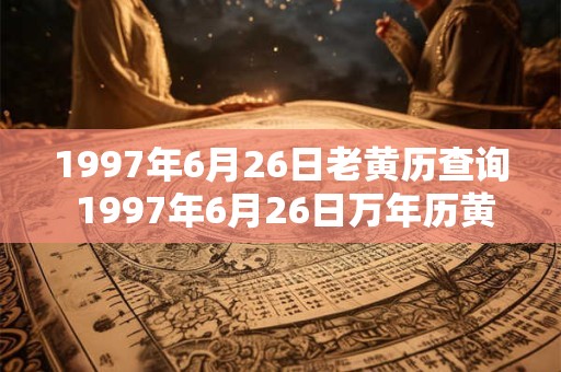 1997年6月26日老黄历查询 1997年6月26日万年历黄道吉日