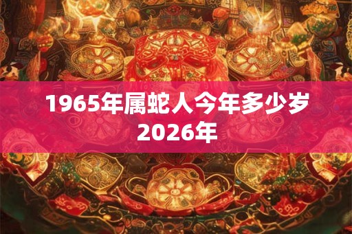 1965年属蛇人今年多少岁2026年 1965年属蛇人今年多少岁2026年