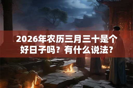 2026年农历三月三十是个好日子吗?有什么说法? 2026年农历三月三十是个好日子吗?有什么说法?