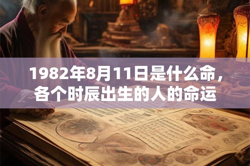 1982年8月11日是什么命,各个时辰出生的人的命运 1982年8月11日是什么命,各个时辰出生的人的命运