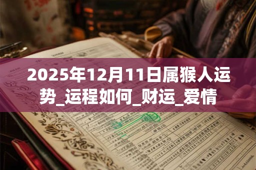 2025年12月11日属猴人运势_运程如何_财运_爱情 2025年12月11日属猴人运势_运程如何_财运_爱情