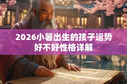 2026小暑出生的孩子运势好不好性格详解