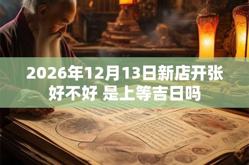 2026年12月13日新店开张好不好 是上等吉日吗 2026年12月13日新店开张好不好 是上等吉日吗