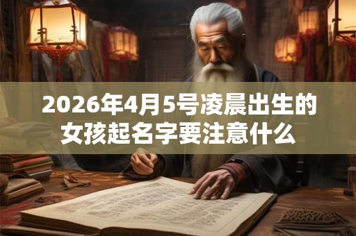2026年4月5号凌晨出生的女孩起名字要注意什么 2026年4月5号凌晨出生的女孩起名字要注意什么